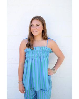 Sundayup Stevie Striped Cami Top - Blue