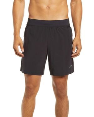 Brooks Sherpa 2-In-1 Shorts Elastic Waist Brief Lined Dsgl1036 - Gray