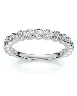 Pompeii3 1/2Ct Diamond Wedding Ring Channel Set 14K Or Platinum Lab Grown Ef/Vs - Metallic