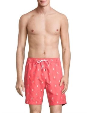 Onia Charles Pineapple Swim Shorts - Red