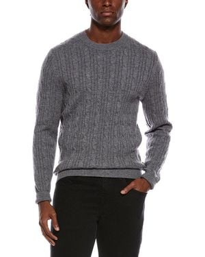 BOSS Hetico Wool & Cashmere-Blend Crewneck Sweater - Gray