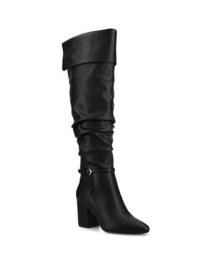 Journee Collection Journee Floretta Over-The-Knee Boots - Black