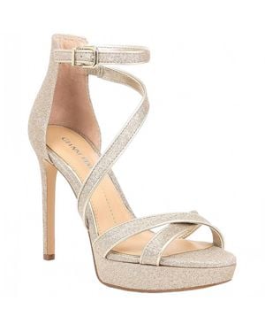 Gianni Bini Corielle Glitter Ankle Strap Platform Sandals - Metallic
