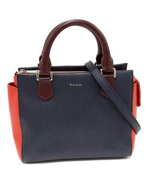 Paul Smith Calf 2Way Tote Bag - Blue