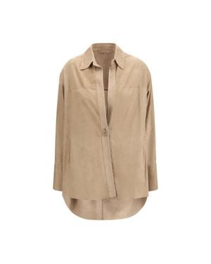 Salvatore Santoro Lamb Ovis Aries Dress Shirt - Natural