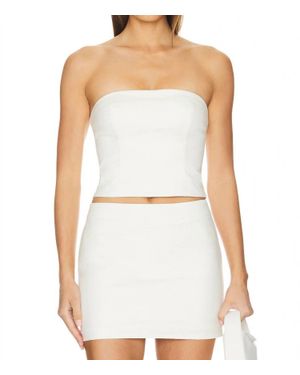 MAJORELLE Ilena Bustier Top - White