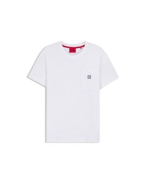 HUGO Stacked-Logo Pajama T-Shirt - White