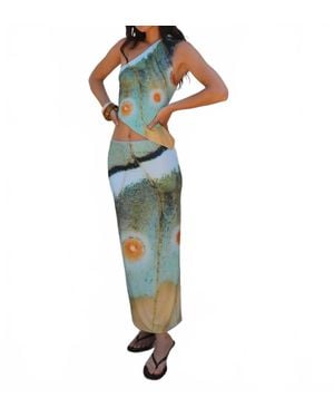 Feners Besos One-Shoulder Top - Green
