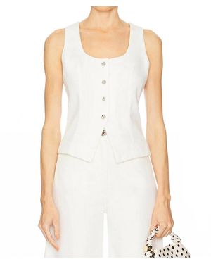 Matthew Bruch Scoop Neck Vest - White