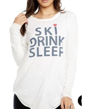 Chaser Brand Ski Drink Sleep Tee - Gray
