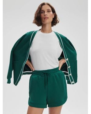 Varley Ollie Shorts Stretch High Rise Drawstring Waist Gbo1404 - Green