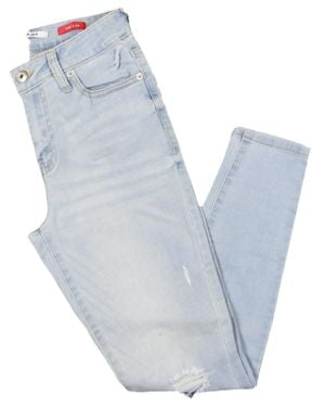 Celebrity Pink Juniors Destroyed Denim Skinny Jeans - Blue