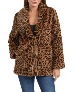 Love Token Zeke Reversible Faux Fur Jacket - Brown