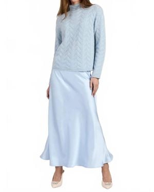 tyler boe Edie Charmeuse Skirt - Blue