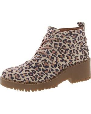 White Mountain Danny Suede Round Toe Booties - Brown