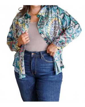 Jodifil Mix Print Blouse - Blue