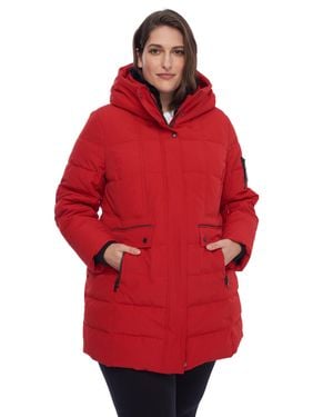 Alpine North Kootney Plus Vegan Down (Recycled) Mid-Length Parka (Plus Size) - Red