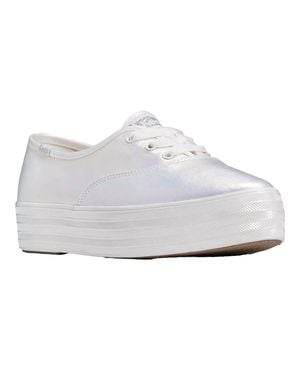 Keds Point Pearlized Lace Up Sneaker - White