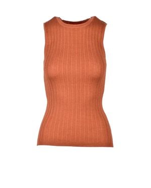 Wild Cashmere Silk/Cashmere Top - Orange