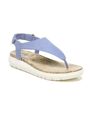 Naturalizer Meghan Faux Leather Slingback Thong Sandals - Blue