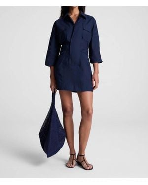 A.L.C. Evan Mini Shirt Dress - Blue