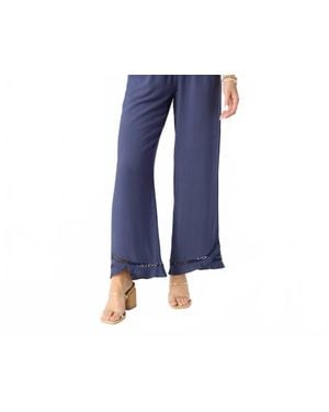 Coco + Carmen Layla Crossover Ruffle Pants - Blue