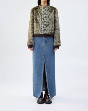 Unreal Fur Foliage Jacket - Blue