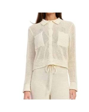 En Saison Faye Embroidered Top - Natural