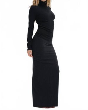 LNA Landon Ribbed Skirt - Black