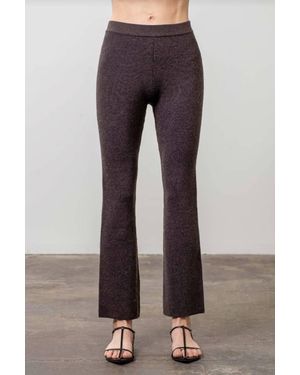 Moon River Textured Bell Bottoms - Gray