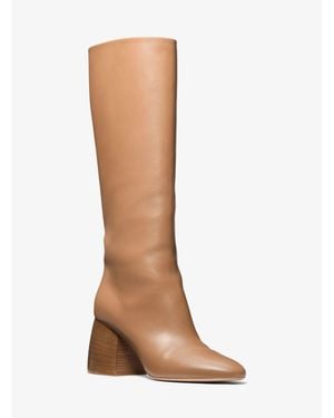 Michael Kors Kaitlin Leather Riding Boot - White