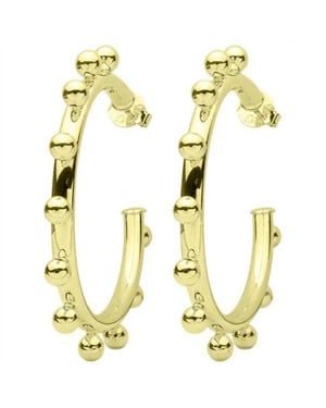 Sheila Fajl Small Merry Go Round Hoops Earrings - Metallic