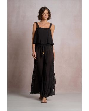 Elan Nyx Flowy Tank Top - Black