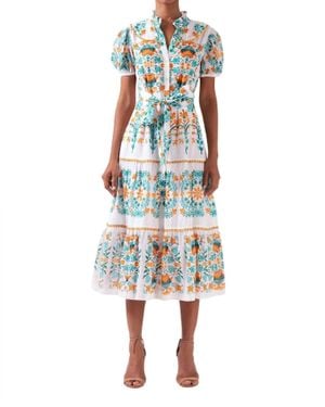CELINA MOON Pippa Midi Dress - White