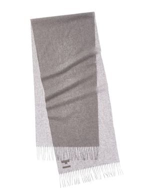 N.Peal Cashmere N. Peal Large Woven Cashmere Scarf - Gray