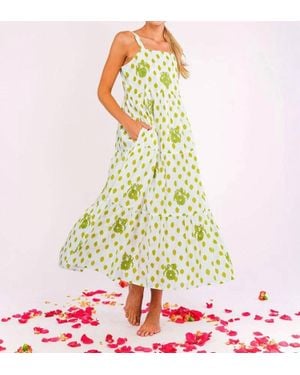 Nimo With Love Cornflower Midi Dress - White