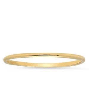 MAX + STONE Solid 14K Wedding Band Ring - Metallic