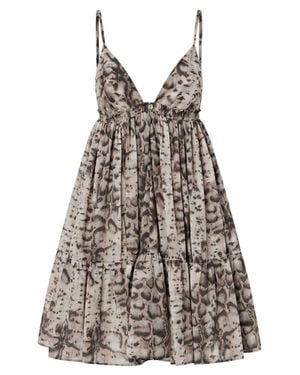 Pinko Cotton Dress With Animal Print - Multicolor