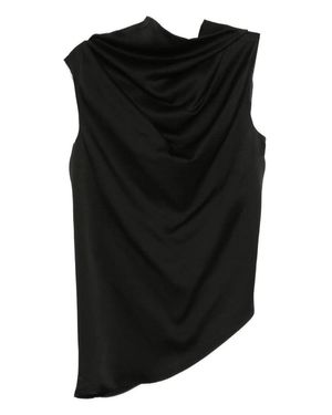 Rohe Cowl-Neck Sleeveless Blouse - Black