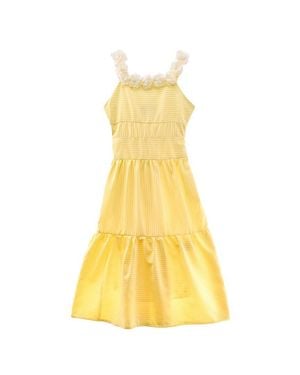Badgley Mischka Striped Dress - Yellow