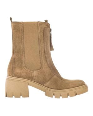 Gabor Zip Closure Boots - Brown