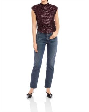 Fifteen Twenty Gwennie Sequin Tank Top - Blue