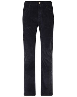 Jacob Cohen Bard Ribbed Corduroy Five-Pocket Straight-Leg Pants - Blue