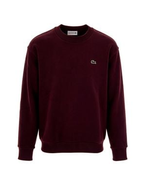 Lacoste Cotton Brushed Sweatshirt - Red