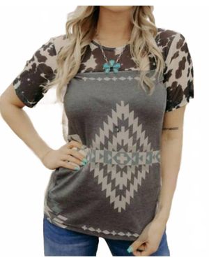 Sterling Kreek Cow Daze Top - Gray