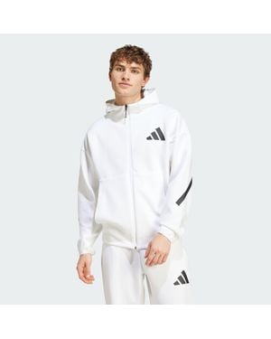 adidas Z.N.E. Full-Zip Hooded Track Jacket - White