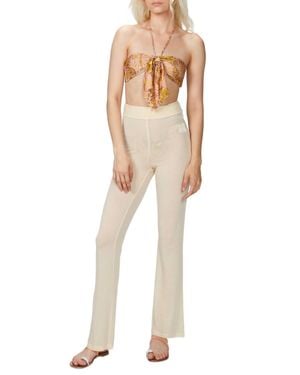 WeWoreWhat Smocked Flare Pants - Natural