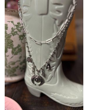 West & Co. Charm Necklace - Metallic