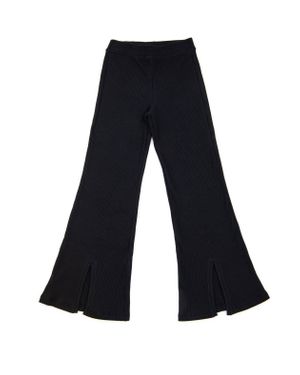 Terez Rib Split Flare Pants - Blue