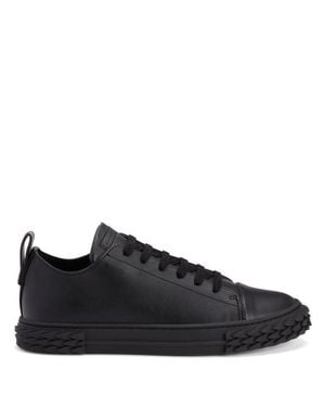 Giuseppe Zanotti Sneakers With Textured Rubber Sole - Black